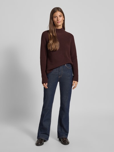 Marc O'Polo Regular Fit Strickpullover aus reiner Baumwolle Bordeaux 1