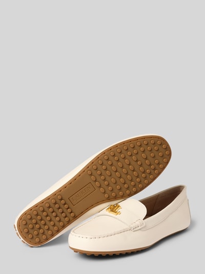 Produktfoto, Loafer aus echtem Rindsleder Modell 'BARNSBURY' von Lauren Ralph Lauren, unifarben, eckige Spitze, flache Sohle, logo, gładka faktura