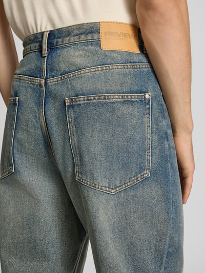 REVIEW Jeansy o luźnym kroju z 5 kieszeniami Ciemnoniebieski 3