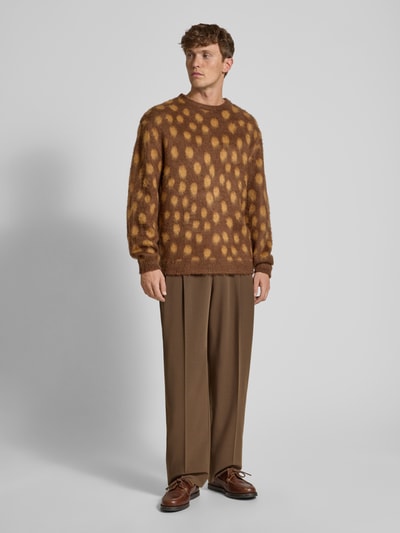 JAKE*S STUDIO MEN Stoffen broek met achterzakken Chocoladebruin - 1