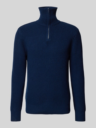 SELECTED HOMME Gebreide pullover met ribboorden, model 'LAND' Donkerblauw - 2