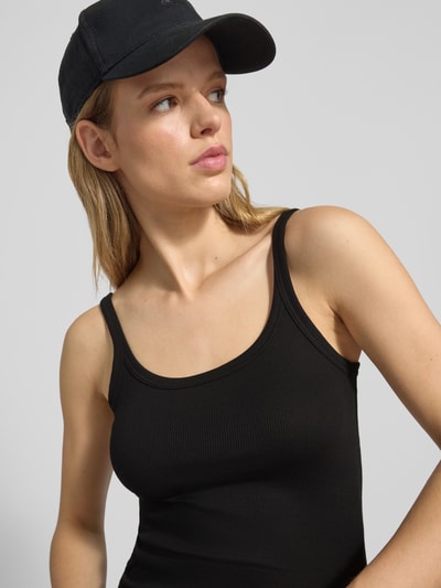 WEEKDAY Top met fijnrib Zwart - 3