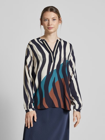 Betty Barclay Blouseshirt met V-hals Marineblauw - 4