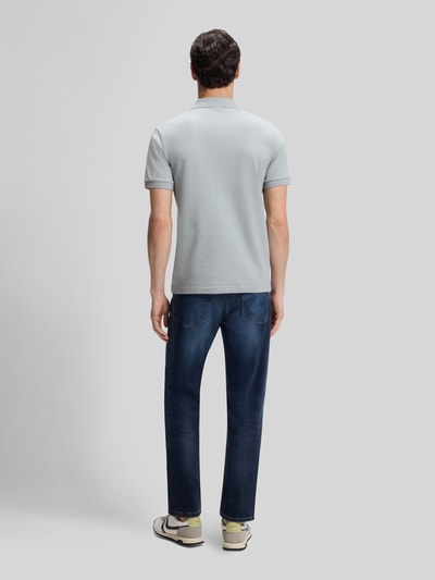 BOSS Orange Regular Fit Poloshirt aus Baumwoll-Mix Modell 'Passenger' Eisblau 5