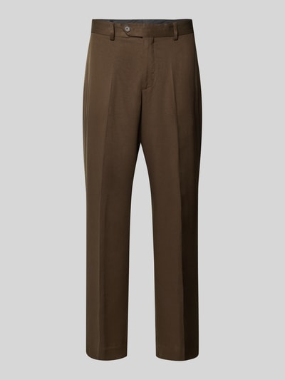 Selected Homme Spodnie garniturowe o kroju relaxed fit z czystego lyocellu model 'RELAXED-KIM' Ciemnobrązowy 2