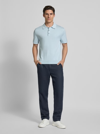 CK Calvin Klein Regular Fit Poloshirt mit Logo-Stitching Modell 'SUPIMA' Sky 1