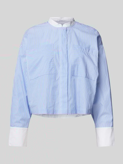 MAX&Co. Relaxed Fit Hemdbluse mit Stehkragen Modell 'CALA' Bleu 2