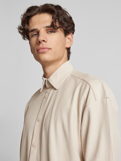 Only & Sons Relaxed fit overhemdjack met plissévouwen, model 'KARI' Offwhite - 3