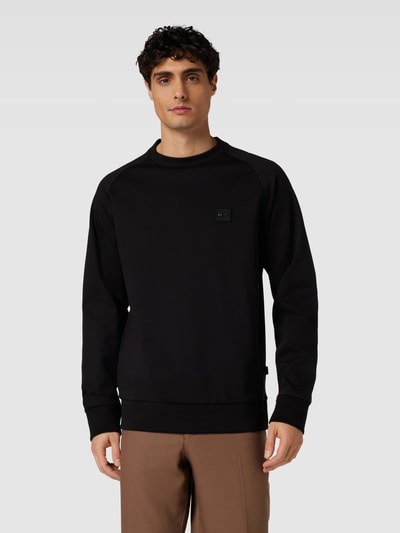 BOSS Sweatshirt met labelbadge, model 'Stadler 82' Zwart - 4