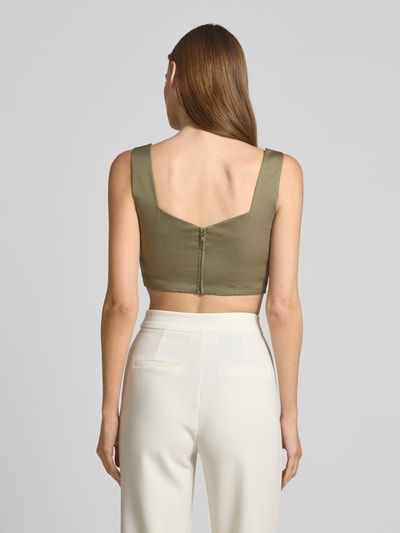 Jake*s Cocktail Crop Top mit Karree-Ausschnitt Oliv 5
