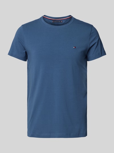 Tommy Hilfiger T-Shirt mit Label-Stitching Jeansblau 1