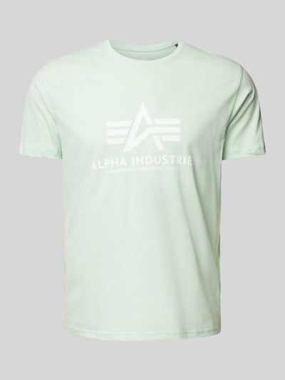 Alpha Industries T-shirt z nadrukiem z logo Miętowy 2