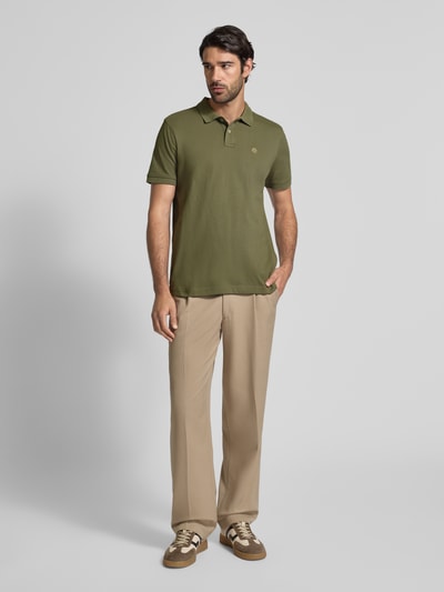 MCNEAL Poloshirt mit Label-Stitching Oliv 1