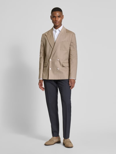 HUGO Regular Fit Sakko aus  Baumwoll-Mix mit Leinen-Anteil Modell 'Kris' Beige 1