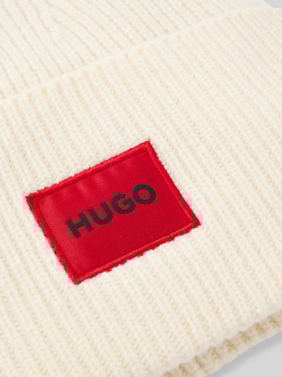 HUGO Muts van scheerwolmix, model 'SAFFA' Offwhite - 4