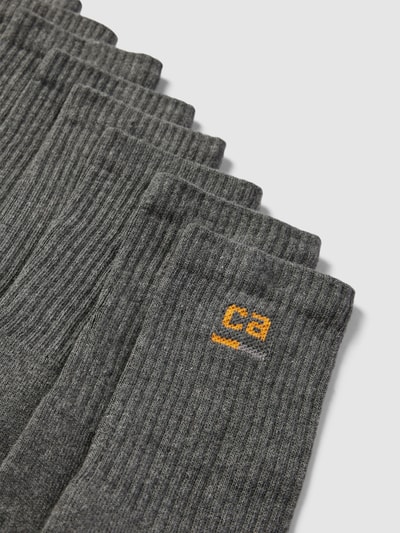 camano Socken mit Label-Print im 9er-Pack Dunkelgrau Melange 2