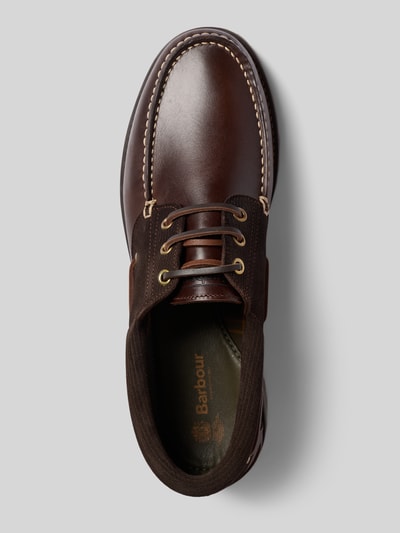 Barbour Schnürschuhe aus echtem Rindsleder Modell 'DECK BOAT' Dunkelbraun 3
