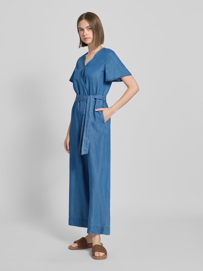 Only Kombinezon o kroju relaxed fit z mieszanki bawełny i lyocellu model ‘BEA HANNA’ Jeansowy niebieski 1