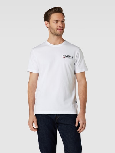 Napapijri T-Shirt mit Label-Print Modell 'KASBA' Weiss 4