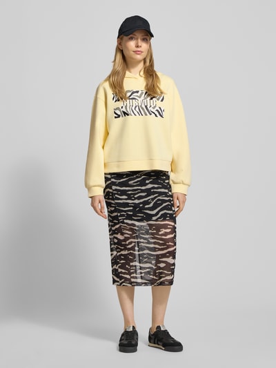 Marc Cain Hoodie mit Kapuze Hellgelb 1