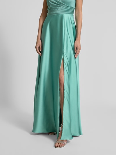 Laona Avondjurk in wikkellook Turquoise - 3