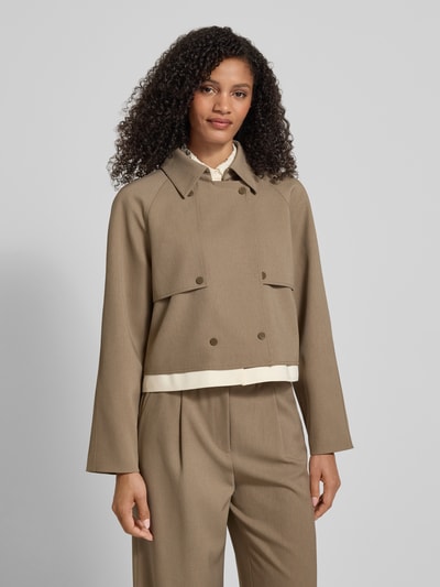 Jake*s Collection Trenchjacke mit Druckknopfverschluss Mud 4