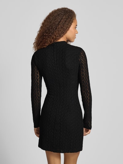 Bardot Sukienka koktajlowa z prążkowanym, okrągłym dekoltem model ‘VEZZA’ Czarny 5