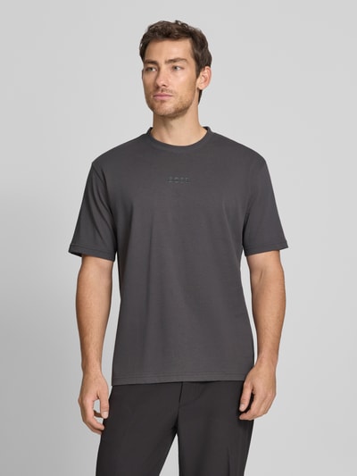 BOSS Green Regular Fit T-Shirt aus reiner Baumwolle Modell 'TEE 10' Mittelgrau 4