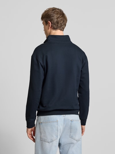 Blend Bluza z kołnierzem zapinanym model „BRODY” Granatowy 5