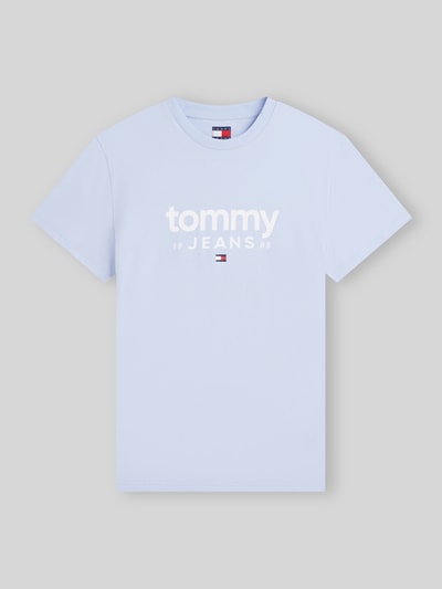 Tommy Jeans relaxed fit T-shirt van puur katoen met labelopschrift Lichtblauw - 2