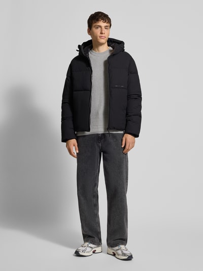 Jack & Jones Regular Fit Steppjacke mit Kapuze Modell 'Jorve' Black 1