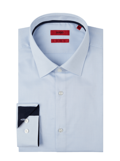 HUGO Slim Fit Business-Hemd aus Baumwolle Bleu 2