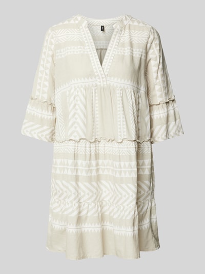 Vero Moda Figurumspielendes Tunikakleid aus reiner Baumwolle Modell 'DICTHE' Taupe 2