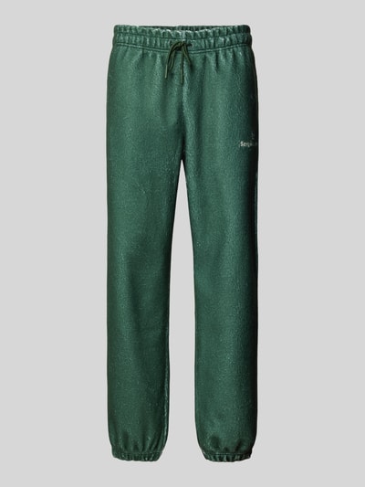 SERGIO TACCHINI Relaxed Fit Sweatpants mit Label-Stitching Modell 'COMO' Oliv 2