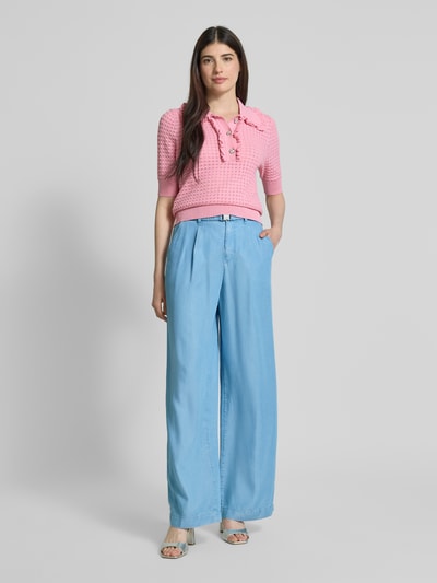 Marc Cain Wide Fit Jeans mit Bundfalten Hellblau 1