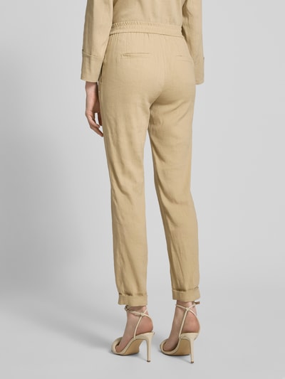Marc Cain Regular fit broek met elastische band Zand - 5