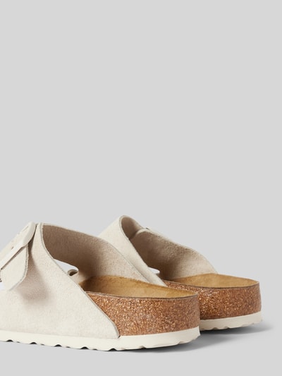 Birkenstock Sandalen aus Leder mit Dornschließe Modell 'Arizona' Weiss 2