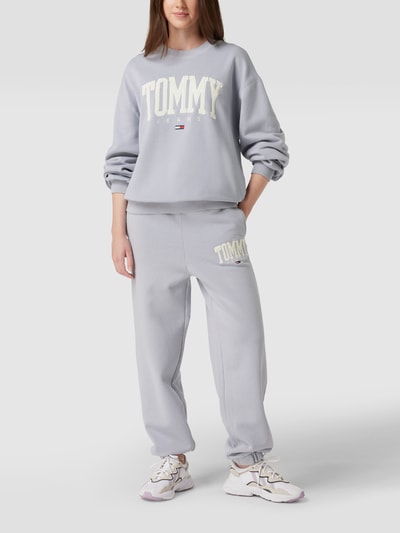 Tommy Jeans Sweatpants met labelstitching Lichtblauw - 1