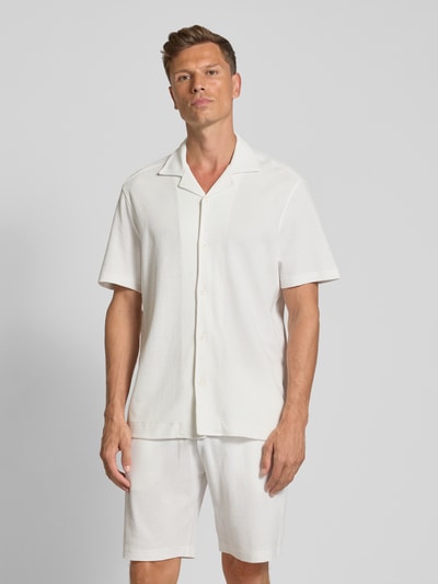 Christian Berg Men Regular Fit Freizeithemd mit Reverskragen Offwhite 4