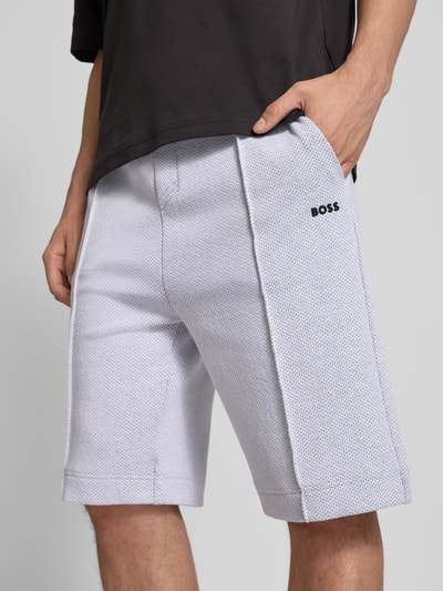 BOSS Green Regular Fit Sportshorts mit Baumwolle Weiss 3