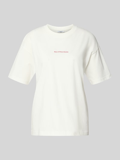 Produktfoto, Regular Fit T-Shirt aus reiner Baumwolle von Marc O'Polo Denim, Optik: Unifarben, Motiv-Print, Jersey, Kurzarm, Rundhals.