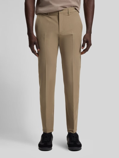 BOSS Green slim fit broek model 'T_COMMUTER-SLIM' Kaki - 4