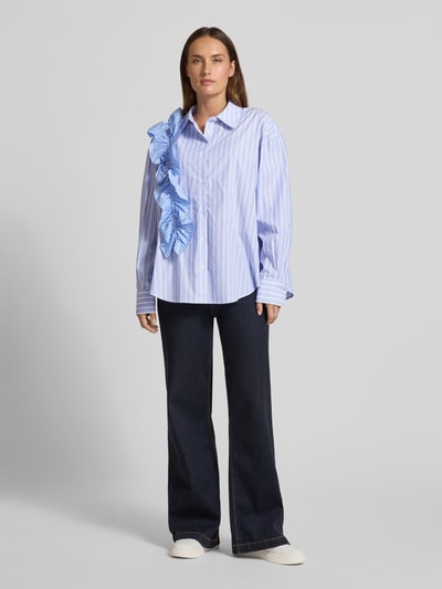 Essentiel Antwerp Relaxed Fit Hemdbluse aus reiner Baumwolle Modell 'IBODY' Hellblau 1