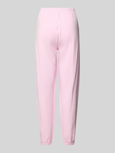 Productfoto, lichtroze pyjamabroek van katoenmix met elastische band, tunnelkoord en elastische pijpuiteinden, Model 'Solid Love' van Mey, regular fit