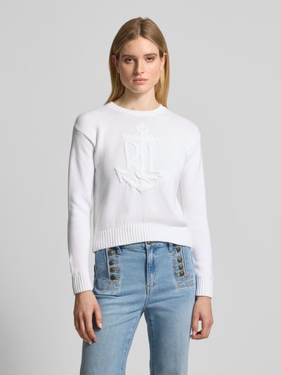 Lauren Ralph Lauren Strickpullover mit gerippten Abschlüssen Weiss 4