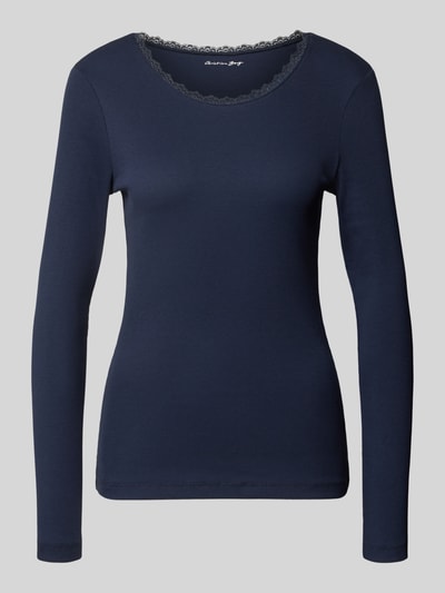 Christian Berg Woman Pyjama-Oberteil aus Baumwoll-Mix Dunkelblau 1