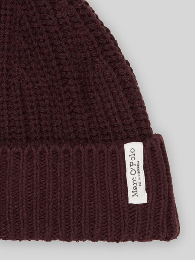 Marc O'Polo Mütze mit breitem Umschlag Bordeaux 2