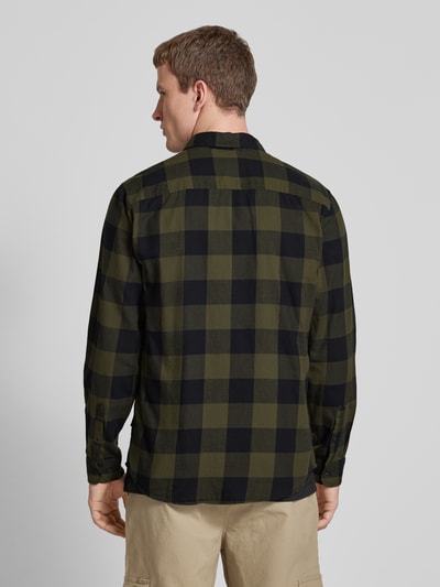 Jack & Jones Freizeithemd mit Knopfleiste Modell 'GINGHAM' Oliv 5