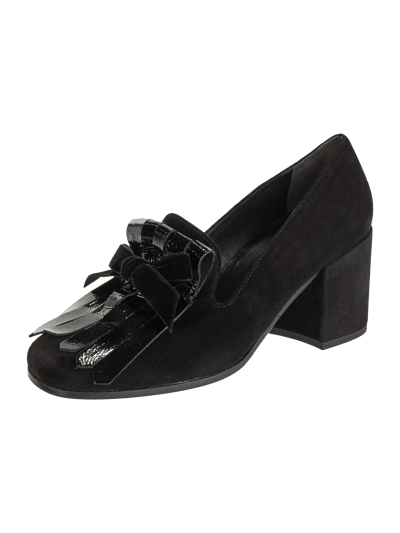 Kennel & Schmenger Pumps aus Veloursleder mit Shoe Flaps Black 1