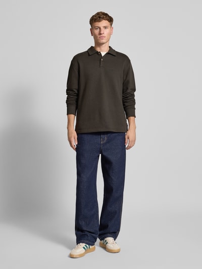 Marc O'Polo Denim Regular Fit Sweatshirt aus reiner Baumwolle Dunkelbraun 1